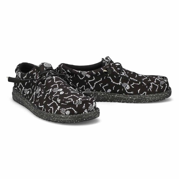 Hey Dude Wally Skeletons Glow in Dark Shoes Moccasin Men' Size 10 NEW RARE HTF - Picture 13 of 16